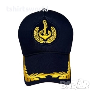 Нова шапка с козирка с Котва, тип Капитанска шапка