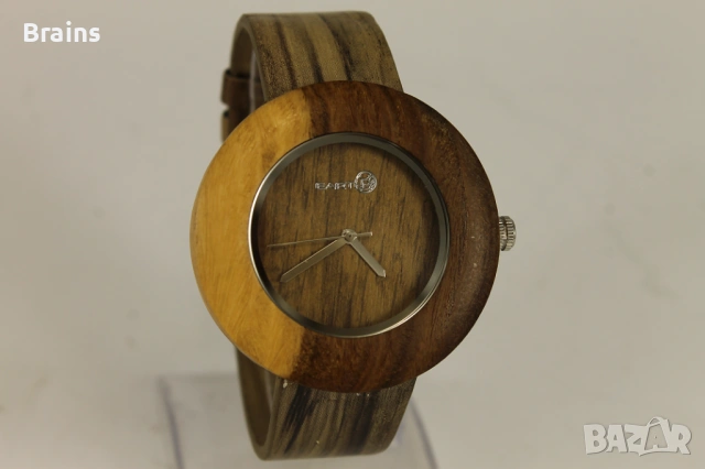 Оригинален Дървен Часовник EARTH Quartz, снимка 2 - Мъжки - 53609155