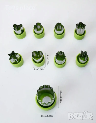 Комплект 9бр метални резци за сладки 