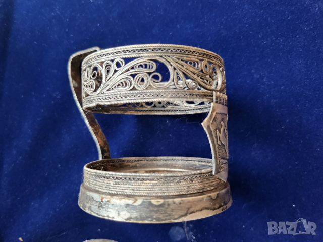 подстакани мелхиор - 2 к-та х 6 броя с оригинални чаши, мод. "Горкий" и мод. "Латы", посребрени СССР, снимка 3 - Други стоки за дома - 47009431