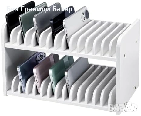 Нова Поставка за 30 мобилни телефона за класна стая офис Дървен органайзер