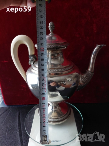 Сребърен комплект кани, сребърна кана, сребърна чаша. сребро 800 проба/4 лева за грам, снимка 14 - Сервизи - 52403205