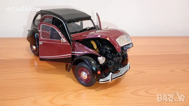 Метална Количка Citroen 2CV 6 Charleston Welly 1:24, снимка 3 - Колекции - 48857118