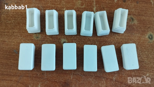 Тапа за правоъгълна тръба 20/40мм бяла  - тапа за правоъгълен кух профил