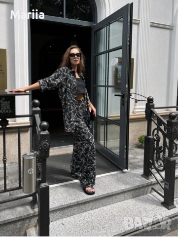 Елегантен лек костюм от фин креп коприна 