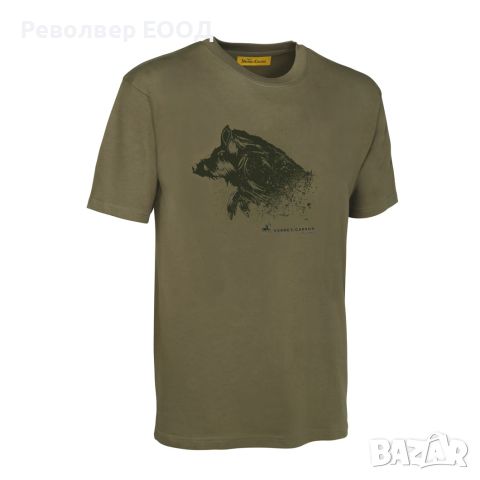 Мъжка тениска Verney Carron - Tee Imprime, в цвят Khaki/Boar, снимка 1 - Екипировка - 45337721