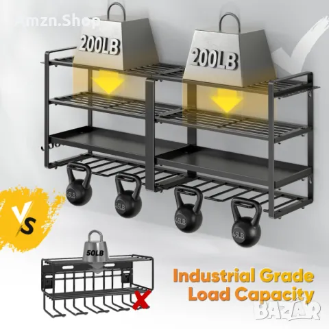 Стенен органайзер за електроинструменти рафт за инструменти за работилница гараж сервизно оборудване, снимка 3 - Други инструменти - 47503565