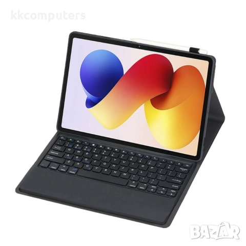 A0N19 Bluetooth Клавиатура-Калъф за Xiaomi Redmi Pad 2 Pro / Poco Pad M- Отделяема, Стойка, Мултипой, снимка 5 - Калъфи, кейсове - 53071839
