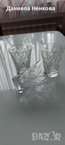 Кристални чашки  за ракия за попълване , снимка 1 - Чаши - 46335751