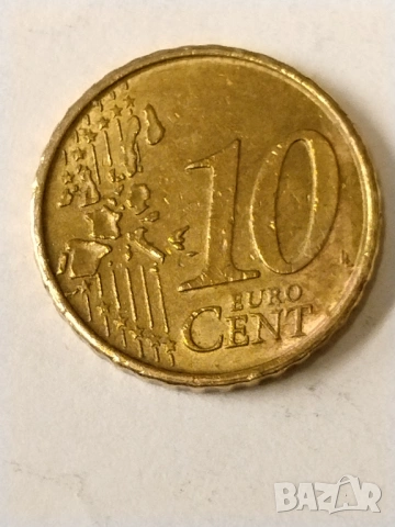 Монета от 10 евро цента , снимка 2 - Нумизматика и бонистика - 54097527