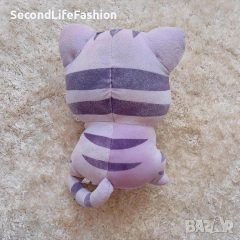 Плюшена котка Whiskas винтидж 90те лилава, снимка 2 - Плюшени играчки - 54173228