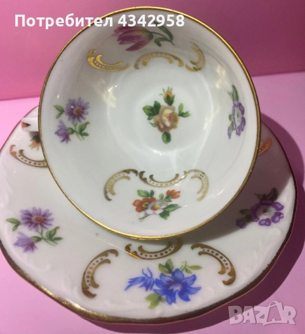 Mks porcelain. Germany. Сет за кафе., снимка 2 - Антикварни и старинни предмети - 52435460