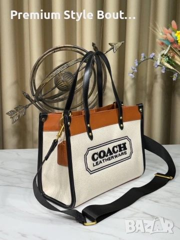 чанти COACH - Cargo Tote Canvas ↔️ 30 cm 🌸 ↕️ 22 cm ☘️ , снимка 7 - Чанти - 54070605