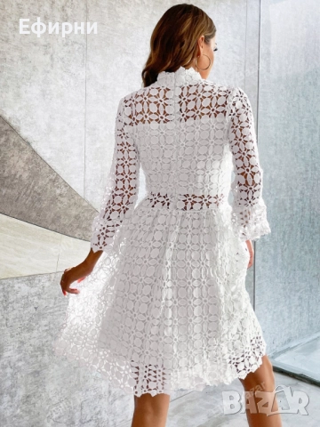Дантелена рокля, Елегантна рокля, рокля голям размер, снимка 3 - Рокли - 51576334