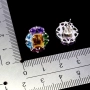925 сребърни обеци с родолит гранат, диопсид, цитрин, гранат, снимка 6