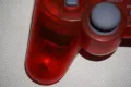 Много Рядък Оригинален Червен Прозрачен PSone Аналогов Контролер за PS1/PS2 в Отлично Състояние, снимка 5
