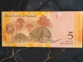 Банкнота - Венецуела - 5 боливара UNC | 2013г., снимка 2