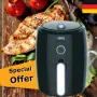 Фритюрник с горещ въздух Air Fryer Voltz V51980L, 1000W, 2 литра, 80-200 C, Таймер, Черен - 2 ГОДИНИ, снимка 2