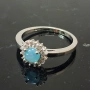 Пръстен с аквамарин и циркони, снимка 5