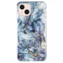 Силиконов калъф Marble Pattern IMD за iPhone 15, Сив мрамор, снимка 1