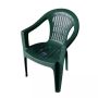 Градински пластмасов стол - Зелен, снимка 1