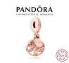 Сребърен елемент PANDORA 925 Family Tree Rose Gold Dangle Charm, снимка 1