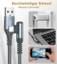 AviBrex USB C кабел за зареждане,90° ъгъл, найлонов кабел, снимка 4