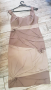 Продавам елегантна и стилна официална бежова рокля., снимка 1 - Рокли - 45034471