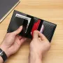Cardholder портфейл с RFID защита против кражба на данни карбонов компактен дизайн, снимка 4