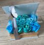 Аранжирани сапунени рози в кутии букет в кутия подарък цветя, снимка 3