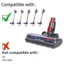 Съвместима с Dyson подова четка с 5 LED светлини за модели V7–V15 – Сиво, снимка 2