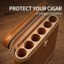 Cohiba кедров (кожено покритие) преносим хумидор със овлажнител за 6 пури, снимка 9