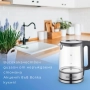 1бр/ Електрическа кана за вода GOURMETmaxx 1.7 L – бързо кипване, син LED и анти-калков филтър, снимка 5