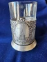 подстакан МГ Университет - посребрен мелхиор за 200-год., /и рядък голям подстакан Москва за халби.., снимка 1