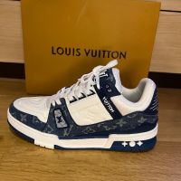  Louis Vuitton Trainer Sneaker Blue, снимка 5 - Ежедневни обувки - 45386729