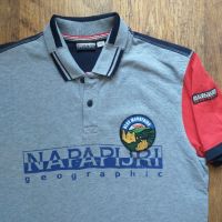 Napapijri Eishop Short Sleeve Polo Shirt - страхотна мъжка тениска М, снимка 5 - Тениски - 45344204