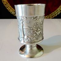 Чаша от калай с Ловец и Оръжейник. , снимка 2 - Антикварни и старинни предмети - 45912771
