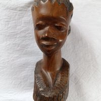 Бюст от дърво на африканска жена, снимка 6 - Статуетки - 45568338