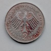 Германия 2 марки 1992 г, снимка 2 - Нумизматика и бонистика - 45665500