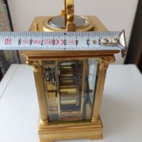 Френски бронзов каретен часовник-репетир/French Carriage Clock with Repeater/14 days, снимка 12 - Стенни часовници - 45285325