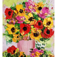 Картини с цветя, маслени бои , снимка 12 - Картини - 44967156