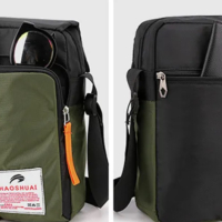Чанта за през рамо ежедневна мъжка спортна чанта, водоустойчива 24х20х9 см., снимка 3 - Чанти - 44951899
