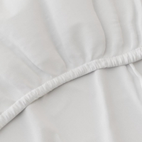 Ropa De Cama памучен чаршаф с джоб 30 см 180 X 200 см и 2 бр калъфка за възглавници 50х90 см, бяло, снимка 2 - Спално бельо - 45063092