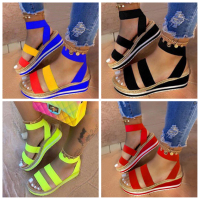 Ежедневни дамски сандали с кръстосана каишка в бонбонени цветове, 4цвята , снимка 1 - Сандали - 45025268