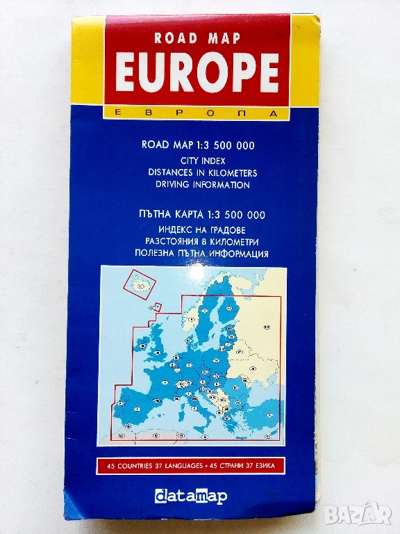 Пътна карта на Европа М 1:3 500 000 - 2004г., снимка 1