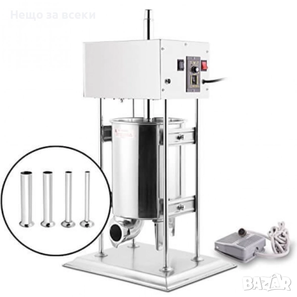 Пълначка за месо 12л Професионална Електрическа с педал, снимка 1