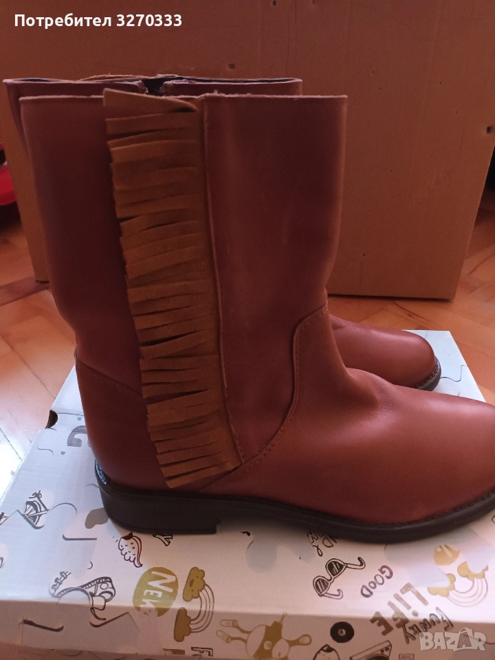 Дамски боти от естествена кожа , снимка 1