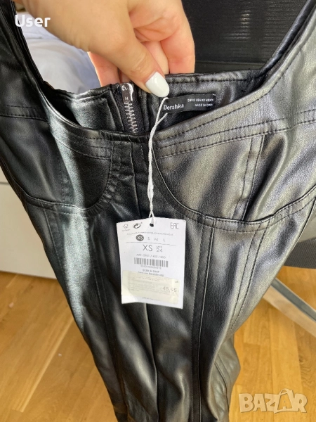 Кожена рокля BERSHKA , снимка 1
