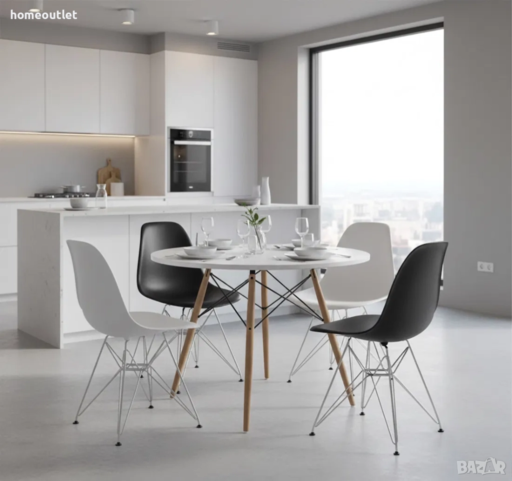 Висококачествени трапезни столове - Два цвята, снимка 1