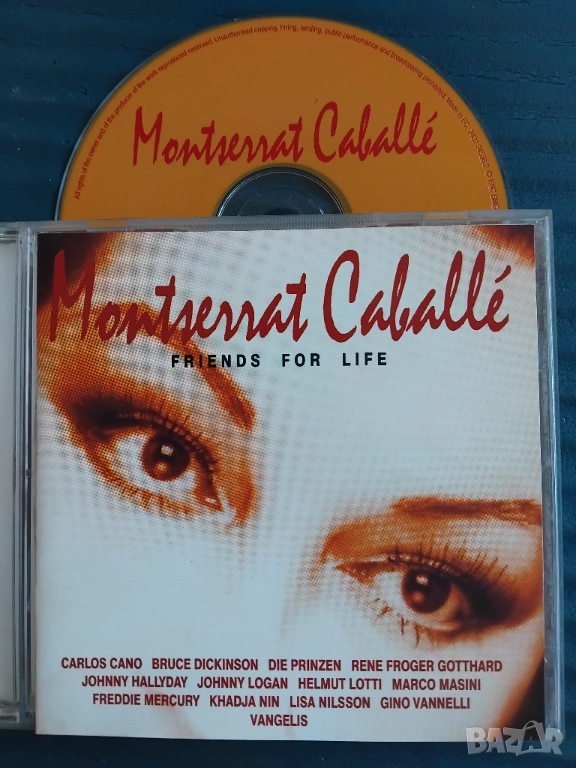 Montserrat Caballé – Friends For Life - матричен диск музика, снимка 1